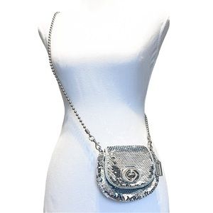 Coach Metallic Silver Crossbody Bag